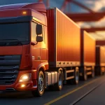 Ciężarówka przygotowana do wyjazdu w trasę po zaplanowaniu transportu